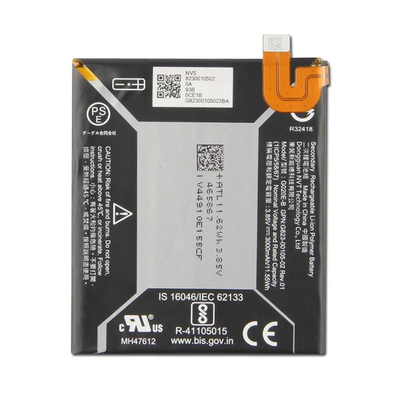 3000mAh G020E-B Replacement Battery For Google Pixel 3A Pixel 3lite Pixel 3 Lite Li-ion Polymer Batteries Batteria