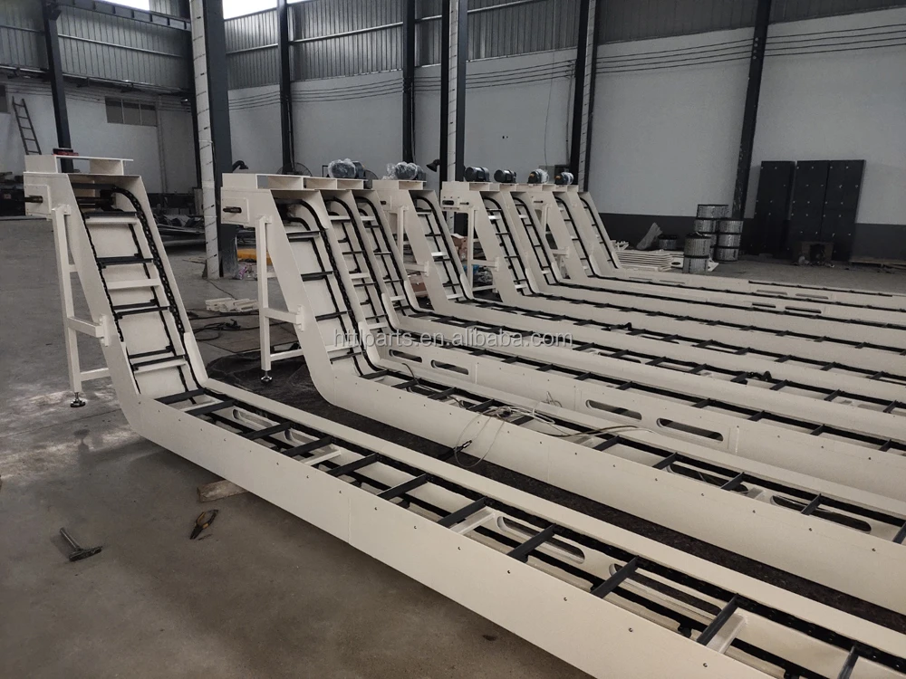 CNC machine hinged belt steel chip conveyor
