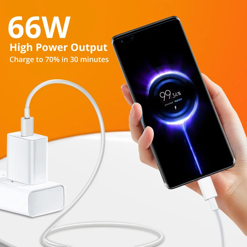 66W 6A USB Type-C Super Fast Charging Data Cable For Huawei Mate 40
