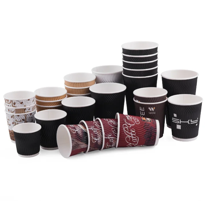 
new product coffe cup embossed dots double wall disposable paper tea cup yiwu factory arabic coffee cups 