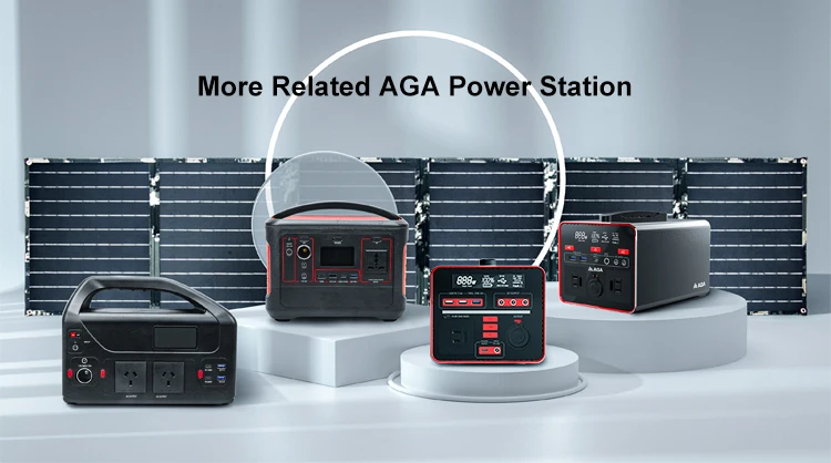 AGA Portable 220v 110v Rechargeable Solar-powered Solar Generator 300w 500w 1000w Outdoor Power Station With Solar Panel