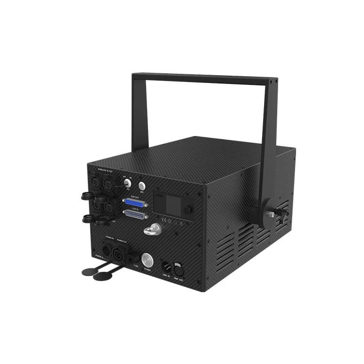 Новейшая серия Optlaser CF20 24 Вт корпус из углеродного волокна RGB ILDA анимационная Лазерная шоу система с цифровым Драйвером