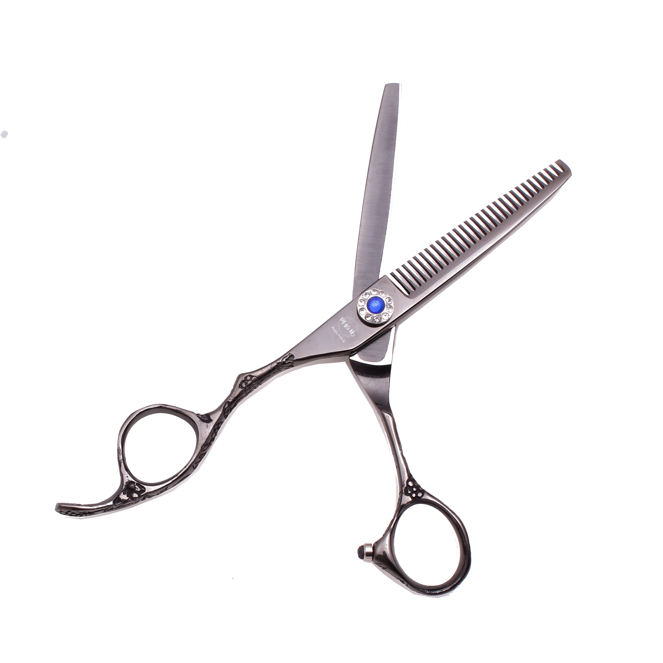 Профессиональные Парикмахерские ножницы для левой руки 5,5 дюйма 6 дюймов ножницы для резки стали JP филировочные ножницы для волос черные A8002