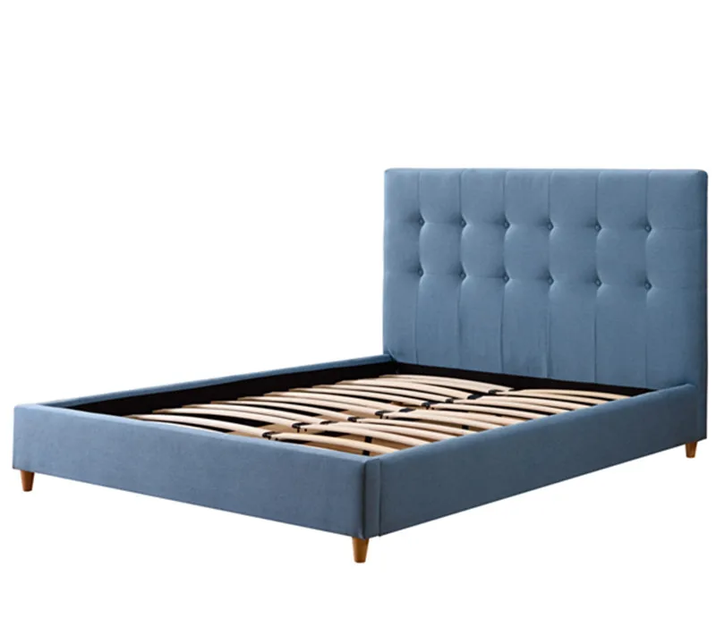 Двуспальная кровать из массива дерева, односпальная мебель, деревянная Роскошная платформа, кровать с изголовьем