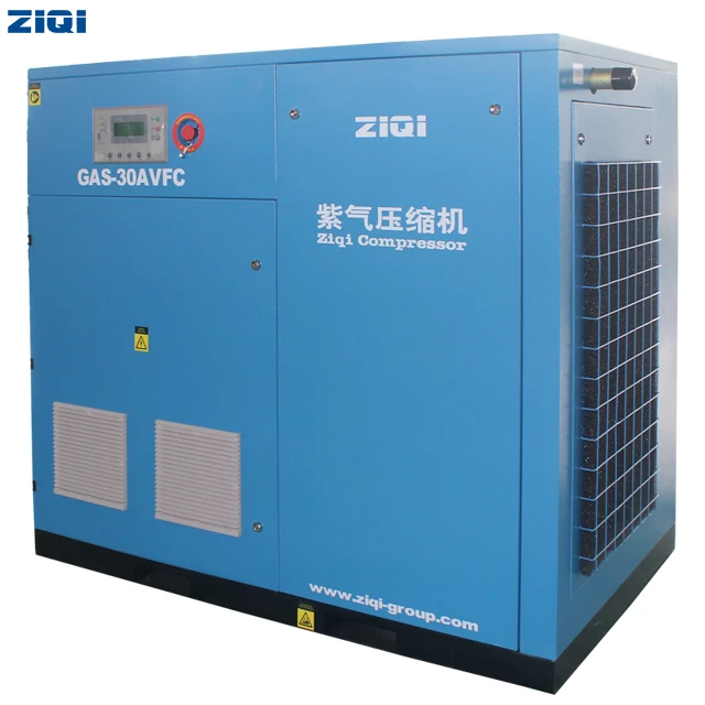 Most popular best price 12 bar 220v variable frequency belt type air cooled electrical screw air compressors with good quality