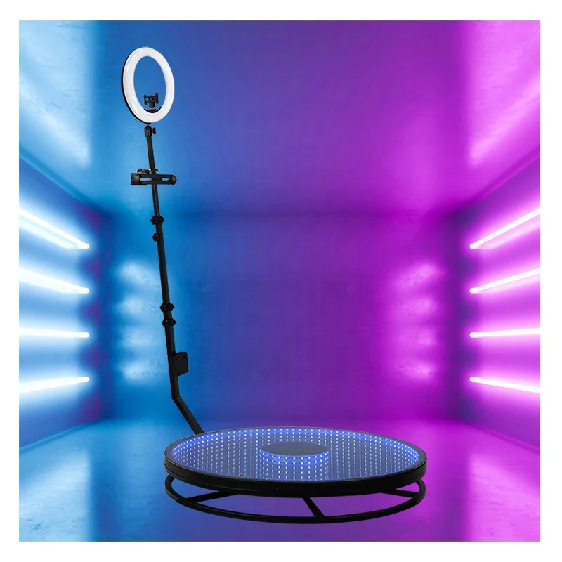 High Quality Large 115cm Camera 360 Photo Booth 5 6 People Rotating Machine Party 360 Video Photobooth Spin Sharing Station