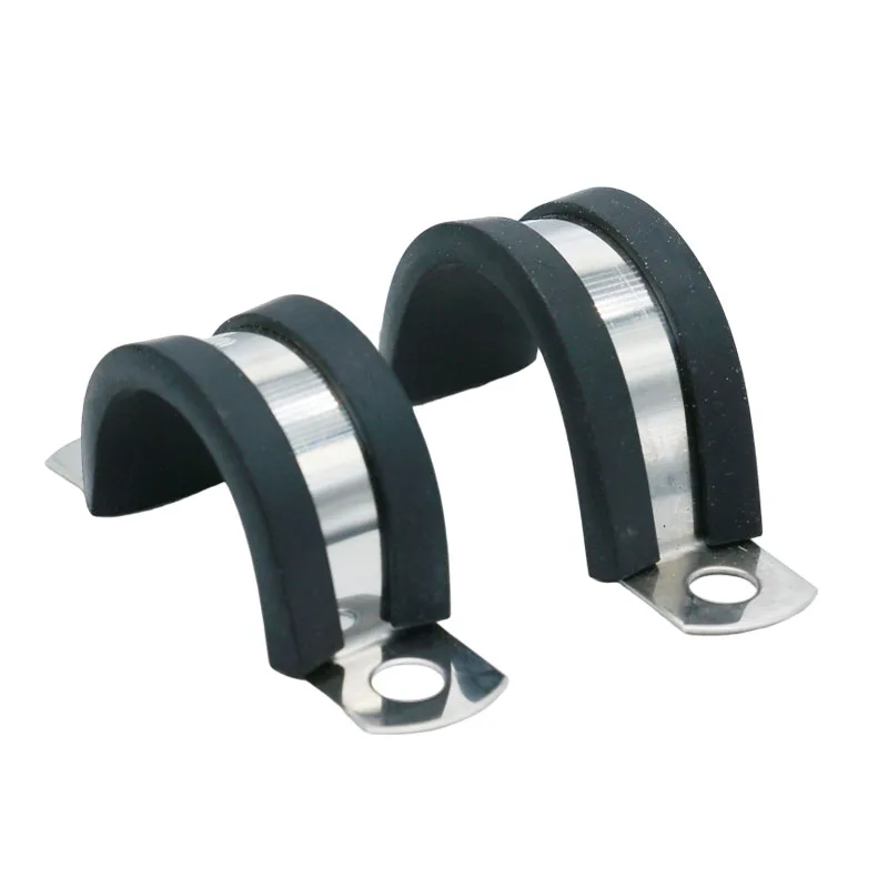 High-Quality Stamping Clamp Stainless Steel Cable Clamp Rubber Cushioned Insulated Clamp