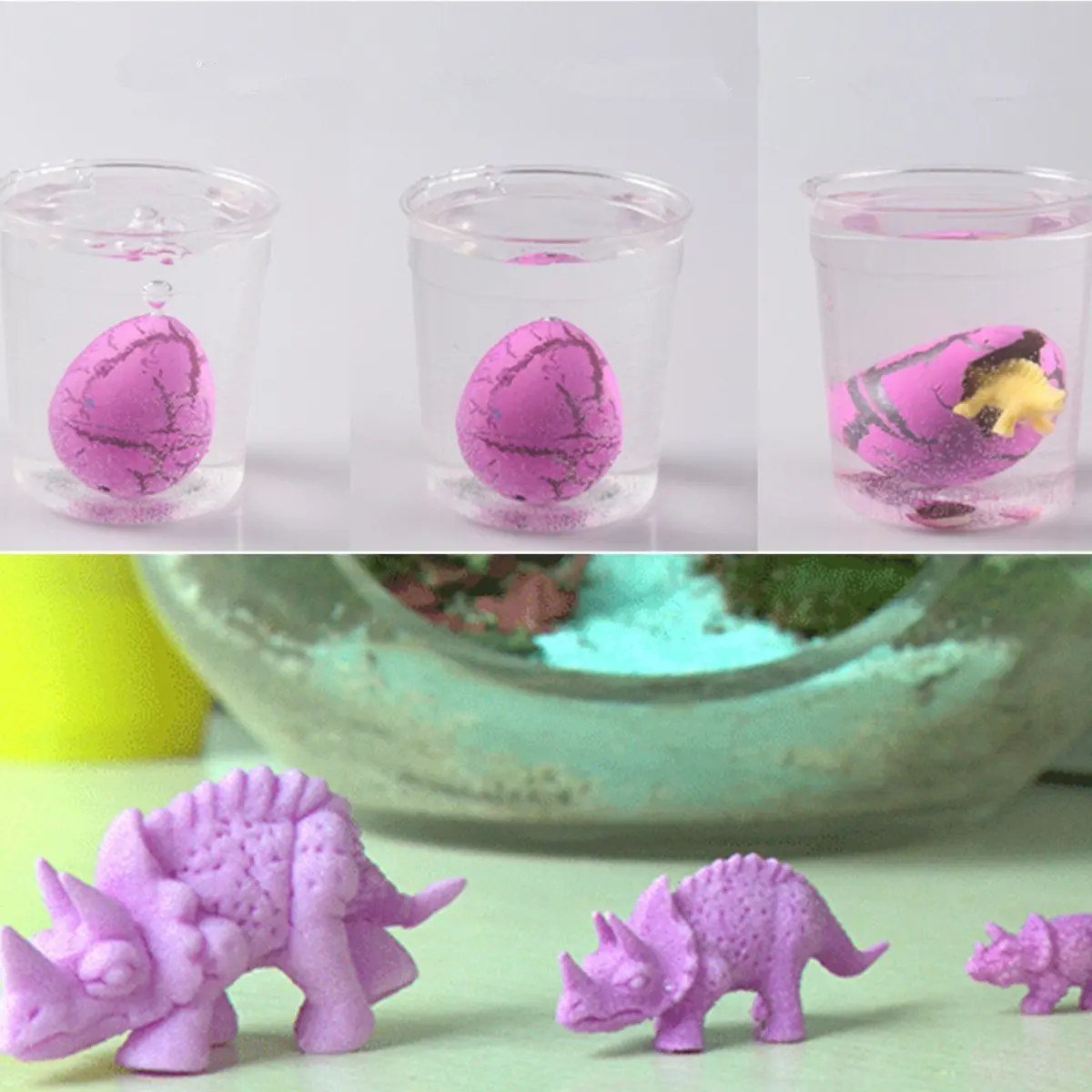 
Small Dinosaur Eggs Toy Hatching Growing Dino Dragon for Children Magic Game Birthday Easter Gift 