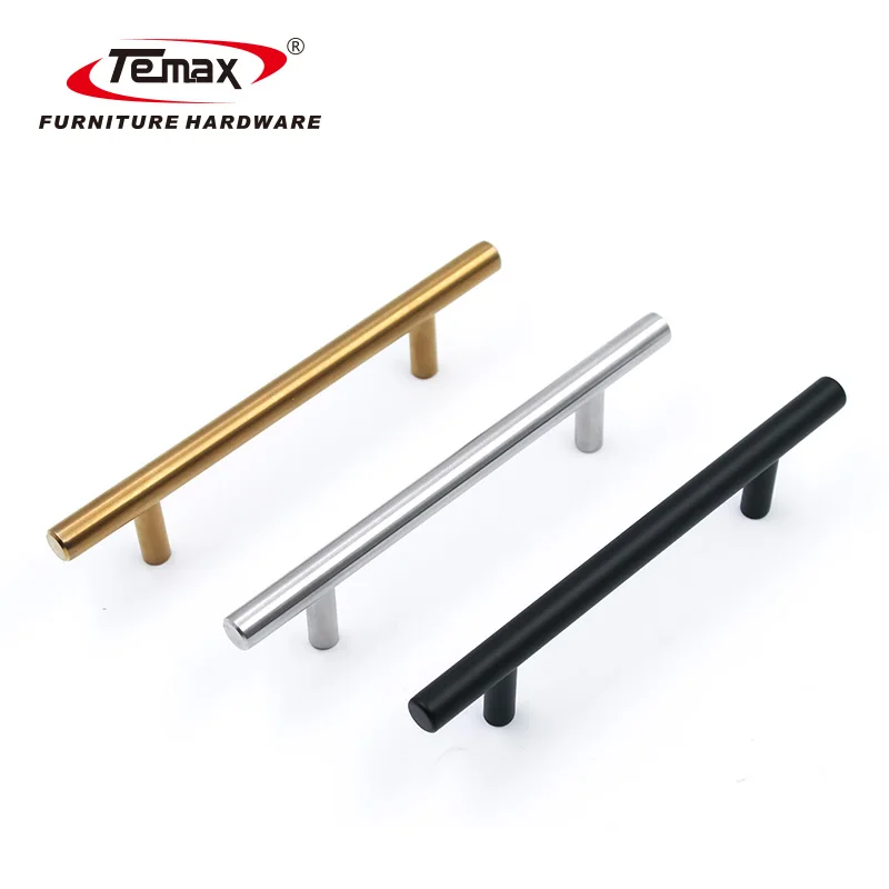 Temax Wardrobe Hardware Cabinet Stainless Steel Door Handle T bar Drawer Handle