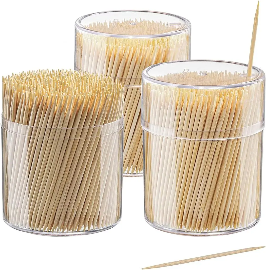 Toothpick for Cooking Parties Buffets Handicrafts for Restaurants Bamboo Toothpicks for Teeth Cleaning