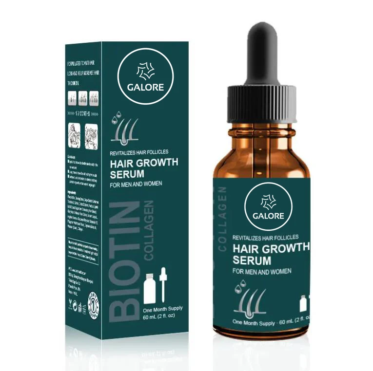 60Ml Private Label Best Hair Treatment biotin Collagen Fast Hair Growth oil Serum