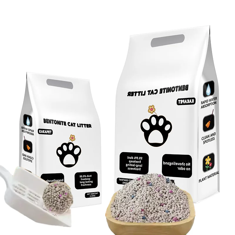 Заводская цена бентонитовый наполнитель для кошачьих туалетов экологически чистый пылезащитный дезодорант домашних животных 5 литров бентонит кошачий песок