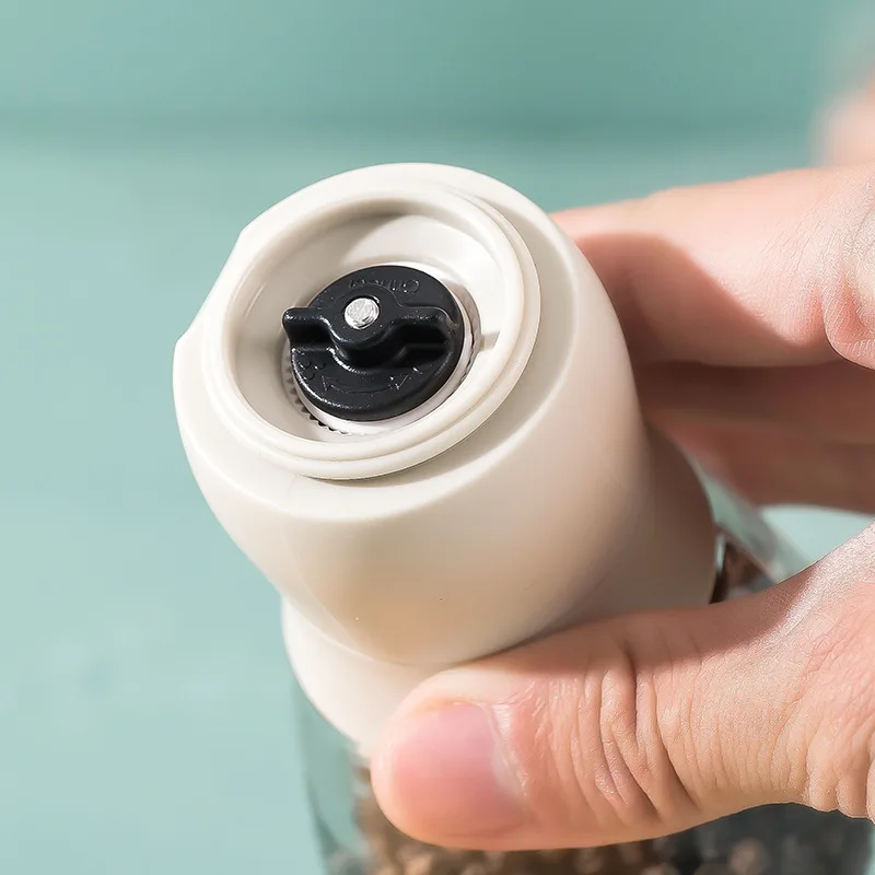 Mini Glass Salt Pepper Grinder Adjustable Spice Nuts Mills Manual Seasoning Grinder Handheld Shaker Bottle Ceramic Core Kitchen