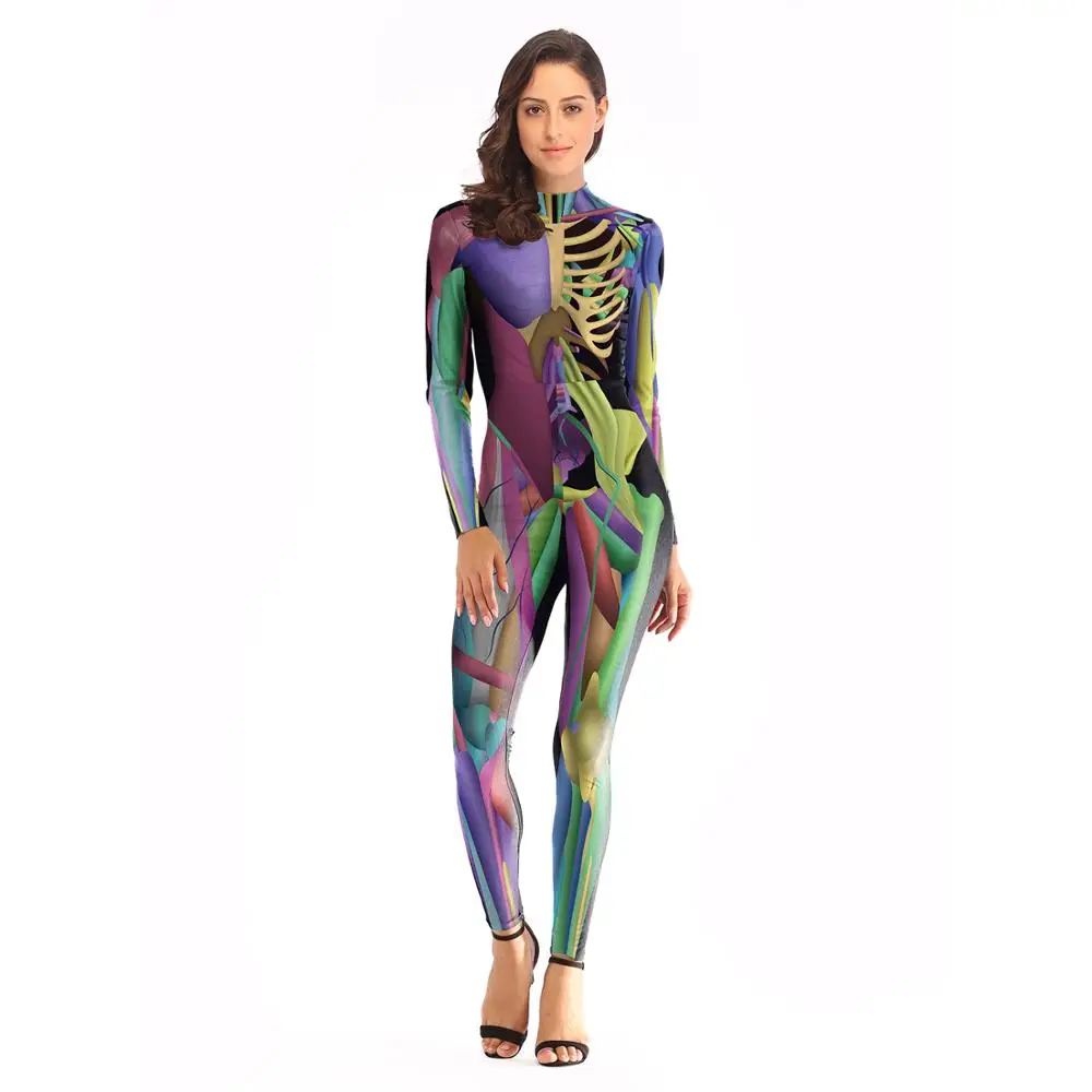
Sexy Women Print Costumes Tight Bodysuit Accept OEM /ODM N37-9 