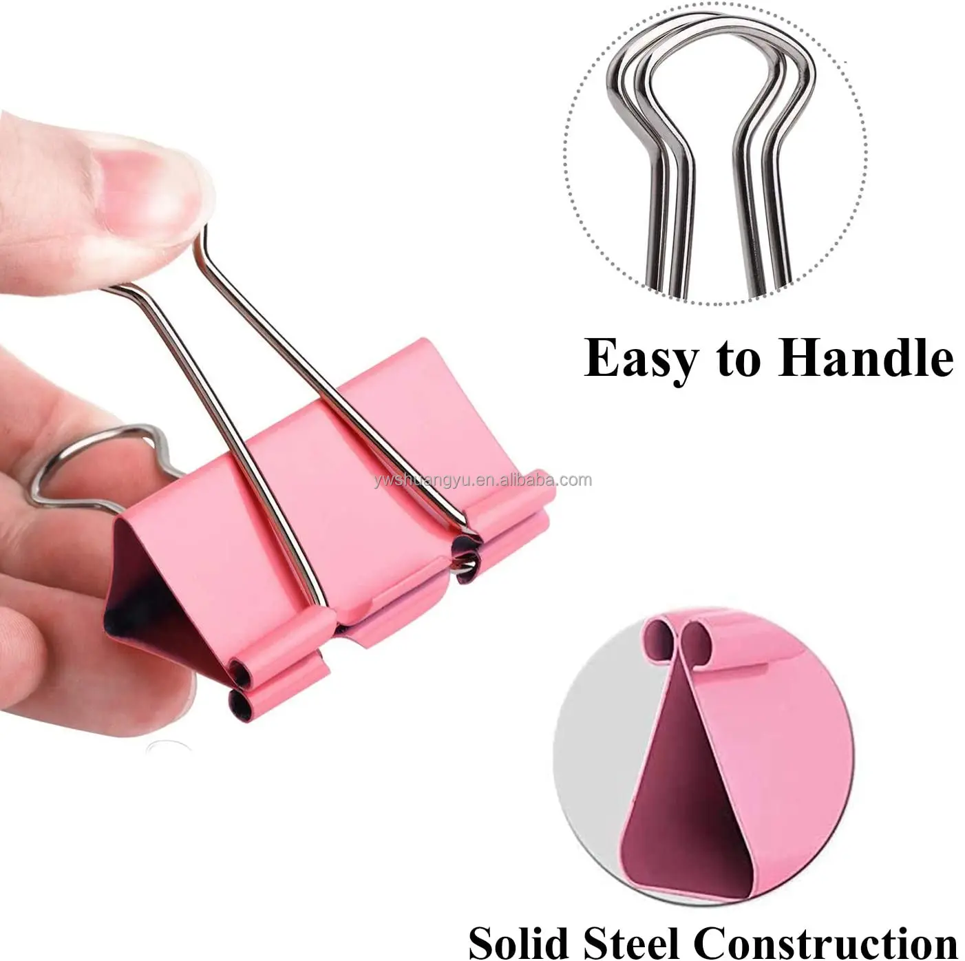 25mm Binder Clip Long Tail Clips Colorful Metal for Stationery Supplies