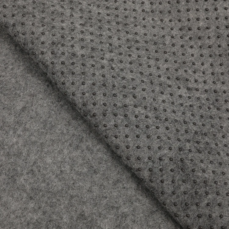 non slip drop cloth anti slip material fabric for carpet pvc dots non woven polyester needle punched felt fabric nonwoven