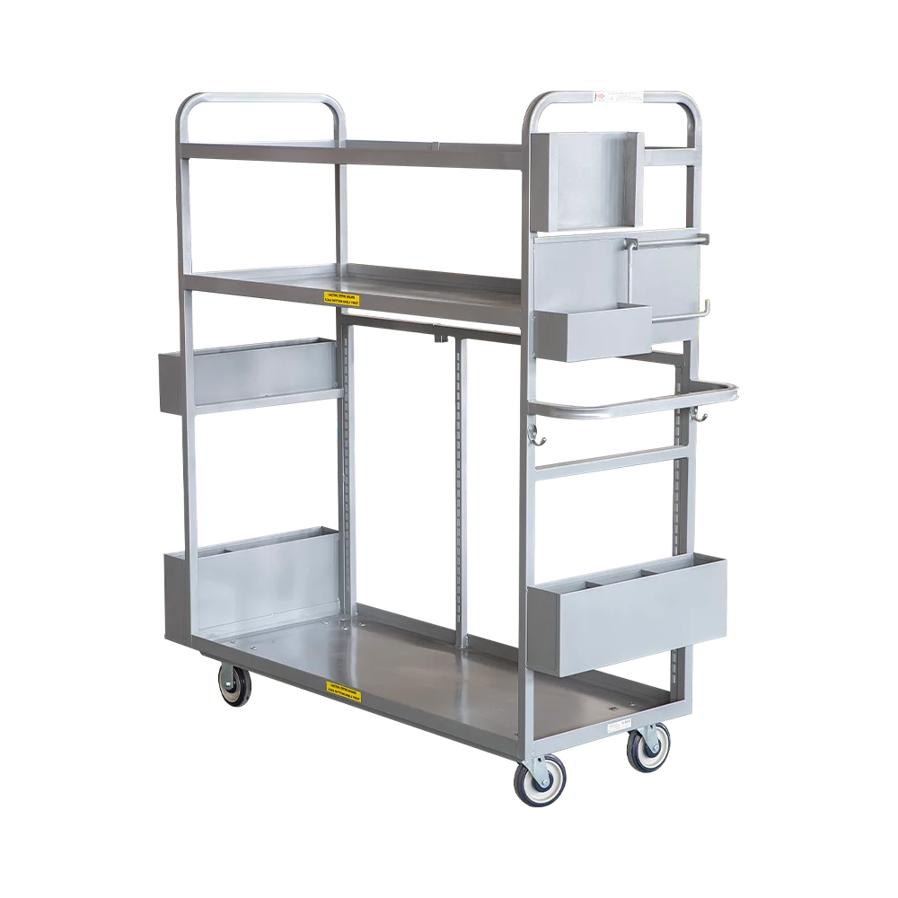 Hot sale 3 layer Library Book trolley bookstore Book Cart with Swivel Lockable Casters