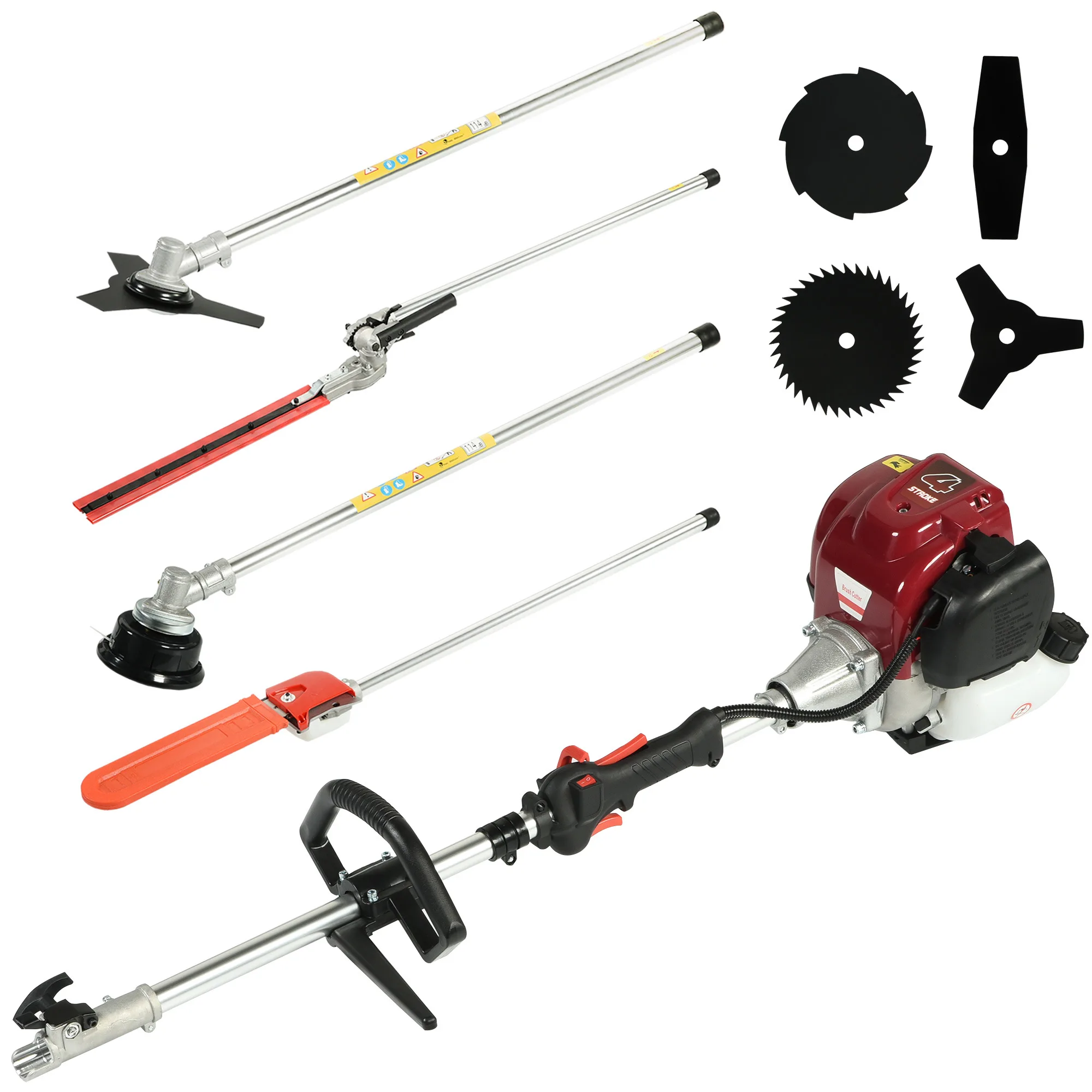 Multifunction 35.8cc displacement Lawn Mower MT-GX35C Pole Hedge Trimmer Brush Cutter Pole