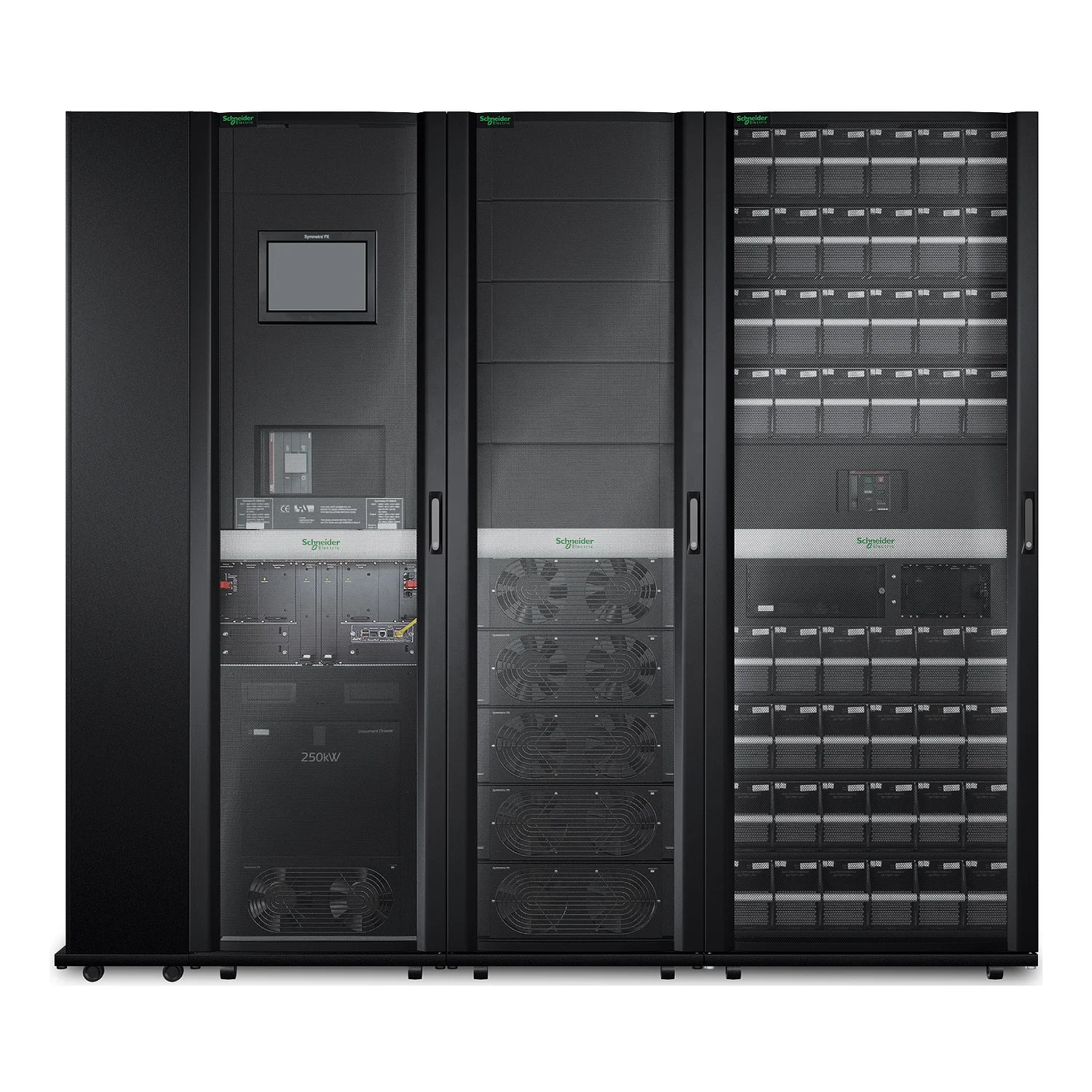 APC UPS SY125K250DL-PD Symmetra PX 125 кВт Масштабируемая до 250 с левоустановленным обходным и распределением обслуживания