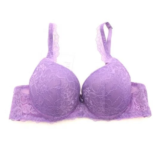 sexy hot purple soild color penti and bra underwear