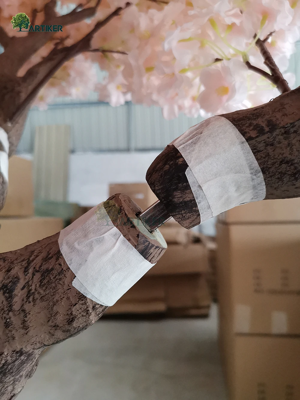 Японский для домашнего декора искусственный 6 футов белый cherry цветение деревья выгнутый крытый светильник большой дерево