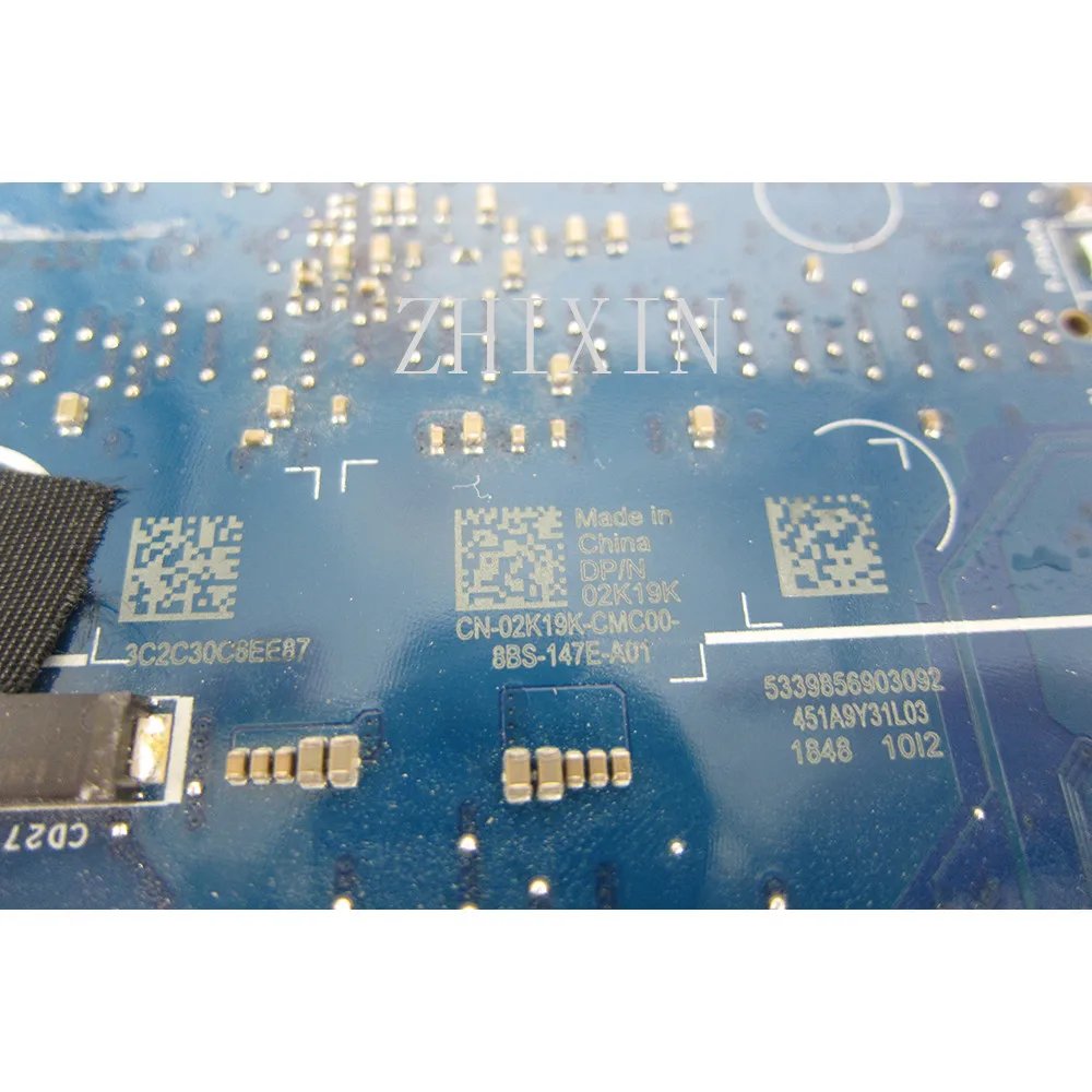 Yourui для Dell G3-3779 материнская плата портативного компьютера с I7-8750H Процессор 6 ГБ GTX1060 GPU CAL73 LA-F612P CN-02K19K 02K19K 2K19K