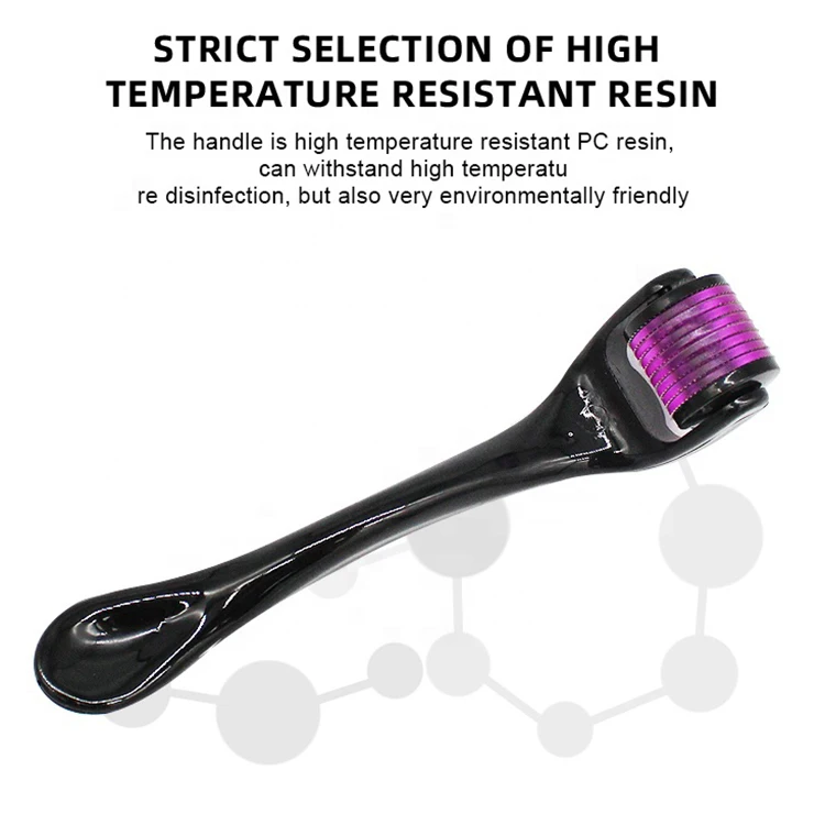 Wholesale Custom Logo 540 Titanium Micro Needle Black 0.5/0.25mm Derma Roller For Women Face