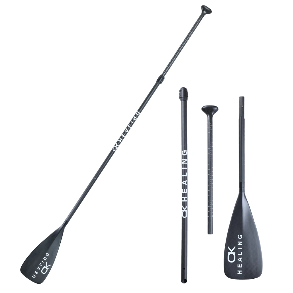 3K Carbon Fiber Shaft SUP Paddle Board Accessory Inflatable Stand Up Paddle Surf Carbon Fiber Blade OEM LOGO