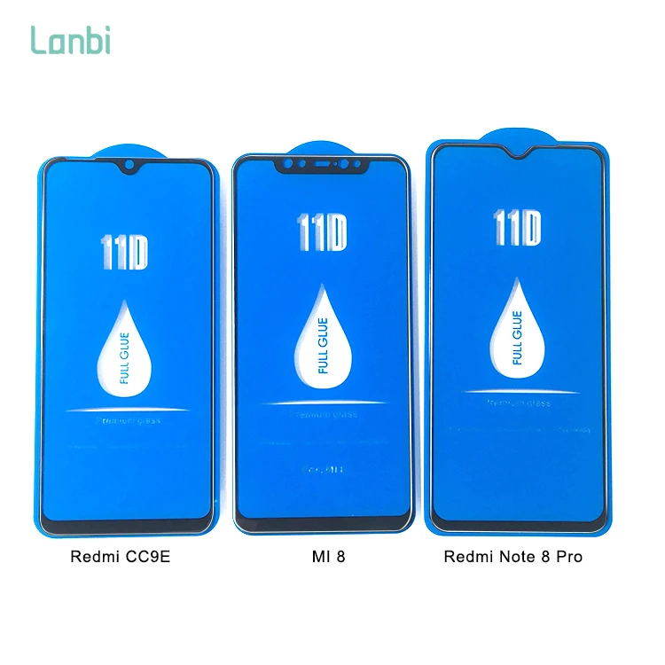 LanBi Screen Protector Mobile Phone Original Curved Glass 2.5D Around Full Edge Tempered Glass For Xiaomi