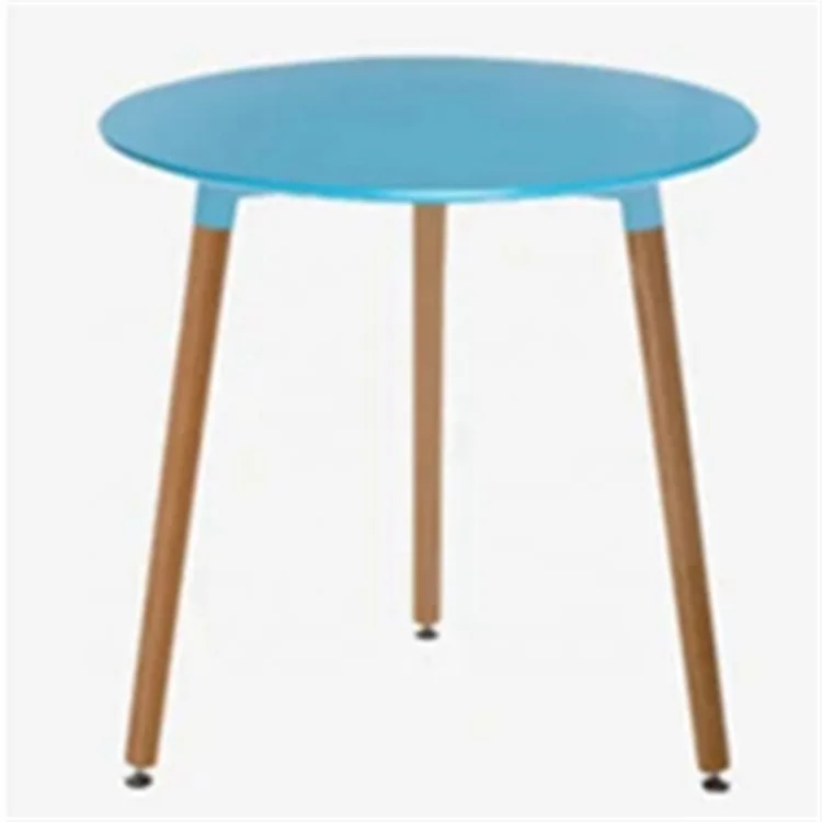 Office Kitchen Modern Wood Legs White Round Mdf Dining Table living room tables Kitchen Dining Table