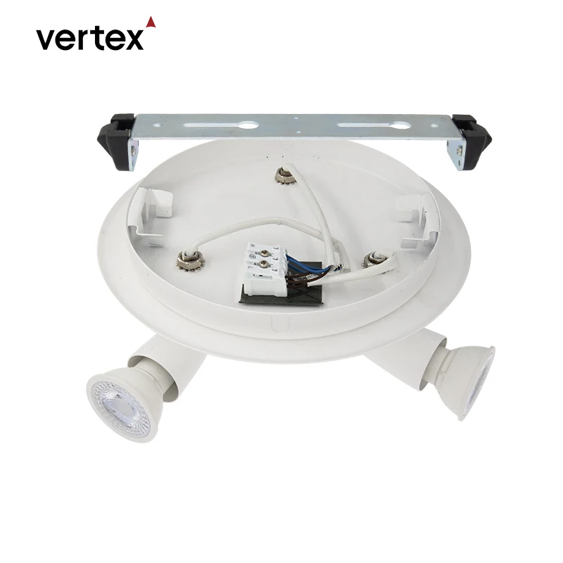 VERTEX patent spot lighting spotlight Gu10 lamp led Ceiling tilt 340 surface mounted hotel Holder 5Wx3 1200lm 4000K Ra80 CE RoHs