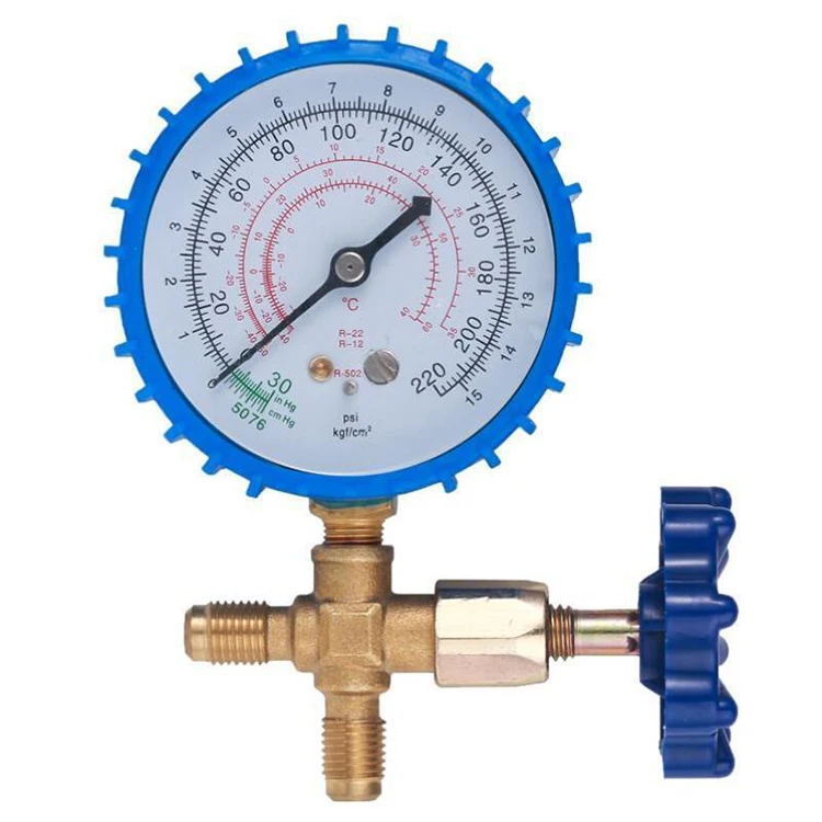 R134A R404A R12 R22 Havc Tool Air Conditioning ac Diagnostic Refrigerant Pressure Manifold Gauge with Hose
