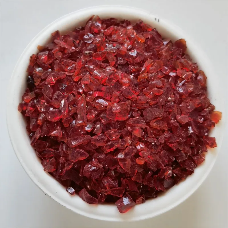 Crush fire Red glass chips Irregular broken glass sand beads stone for fire pit decoration