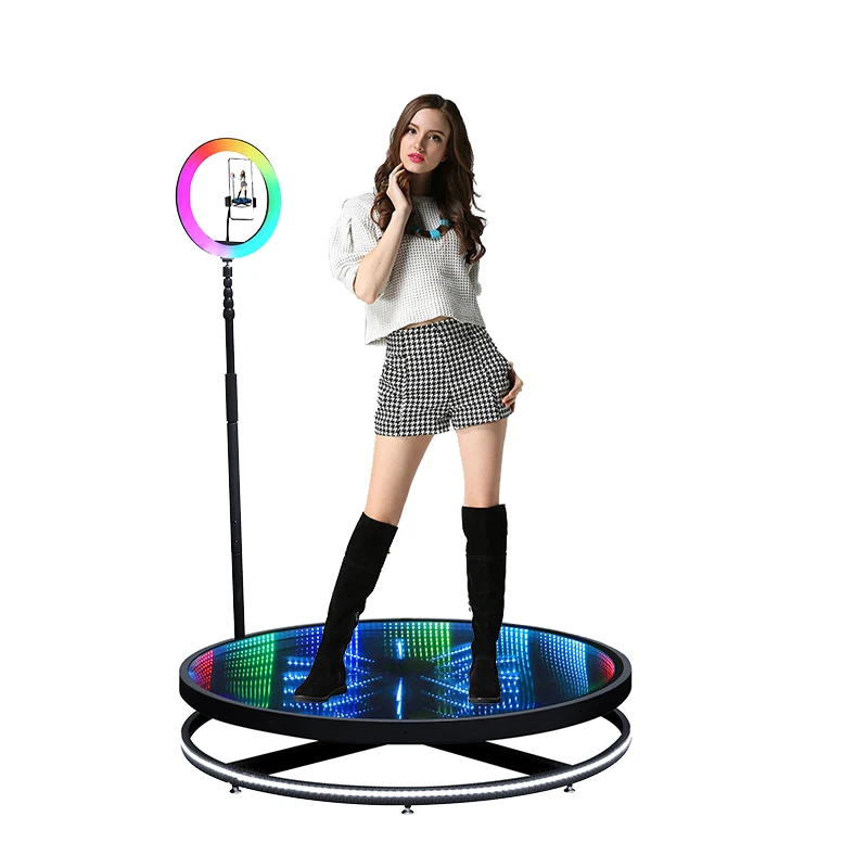 360 Angle Video Photo Booth Portable Selfie 360 Spinner Degree Platform Business Photo Booth Camera Broadcast Vending Machine