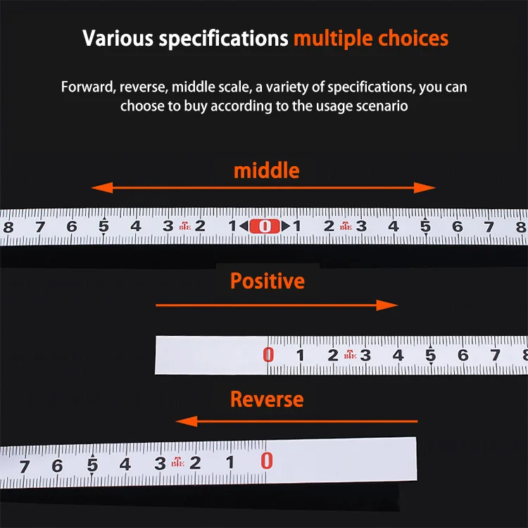 Adhesive Scale Sticky Ruler Medium Centimetre Steel Ruler Adhesive Ruler Strips Flat tape