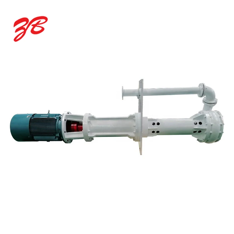 Centrifugal long shaft mining sewage vertical dredging slag cantilever slurry pump in fly ash