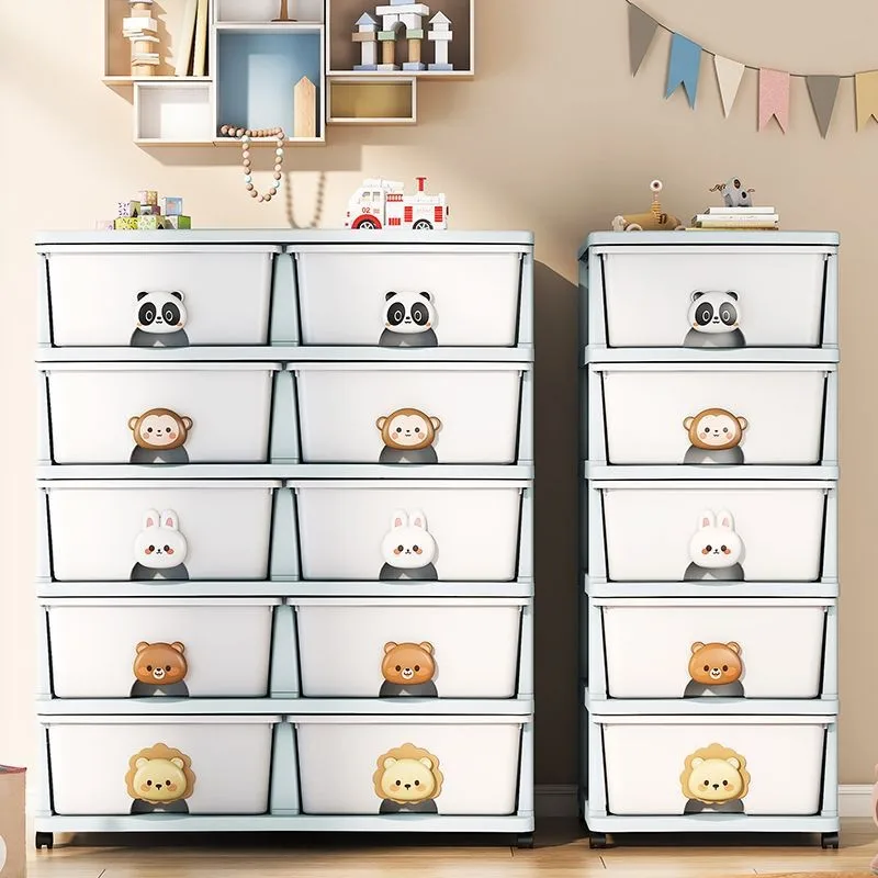 Furniture Living Room Wardrobe Cartoon Storage Cabinet Lovely Design Drawer Plastic Organizers