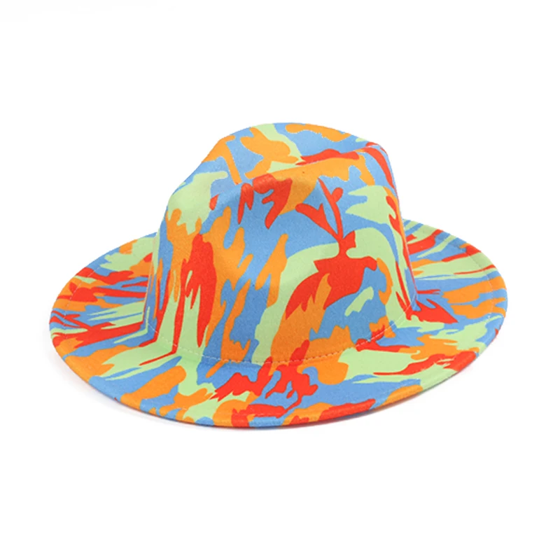 New Wide Brim Sapka Formal Felt Two Tone Bowler Sombrero Fedora Hats Band And Purse Women Wholesale 2021 Chapeau Homme Anime Hat