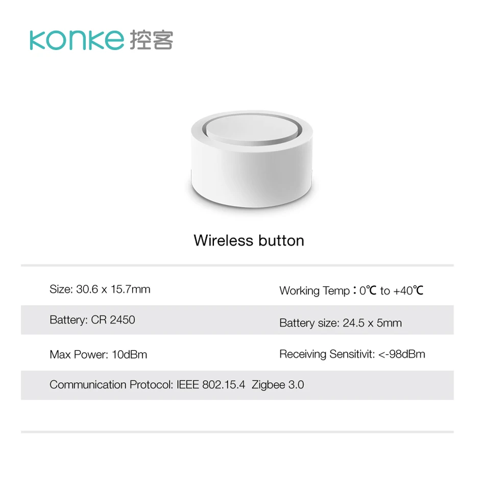 High purchase rate zigbee 3.0 internet of things device elegant multifuntuion SOS button