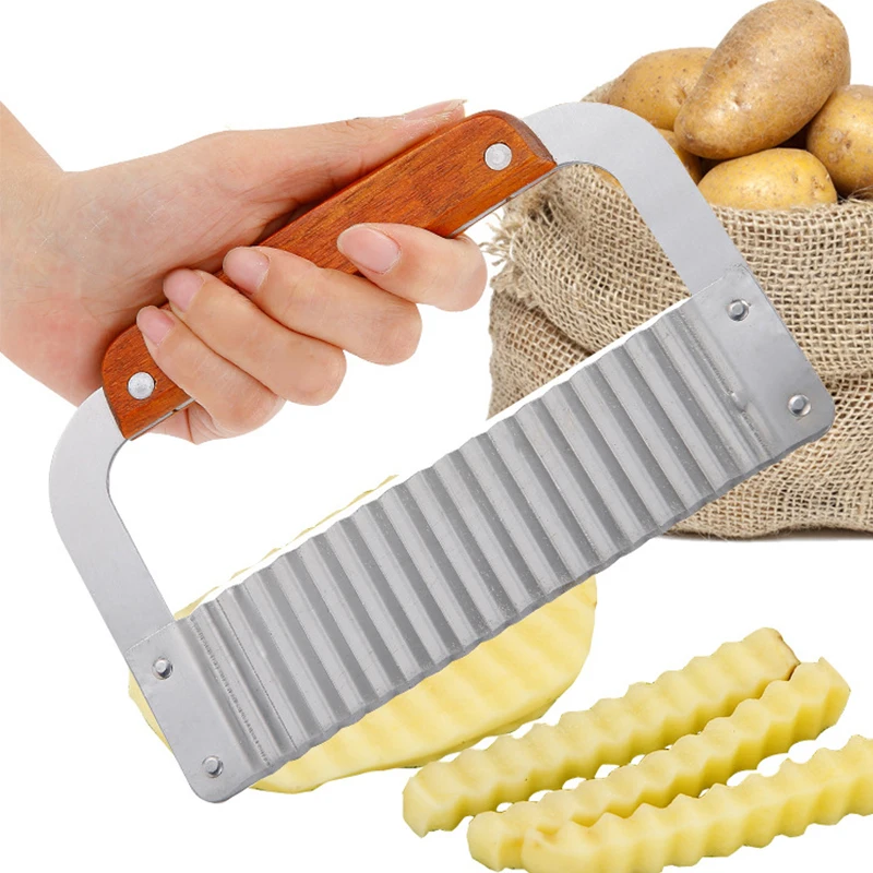 304 stainless steel potato slicer Wave slicer Fancy French fry knife Vegetable corrugated knife cutter