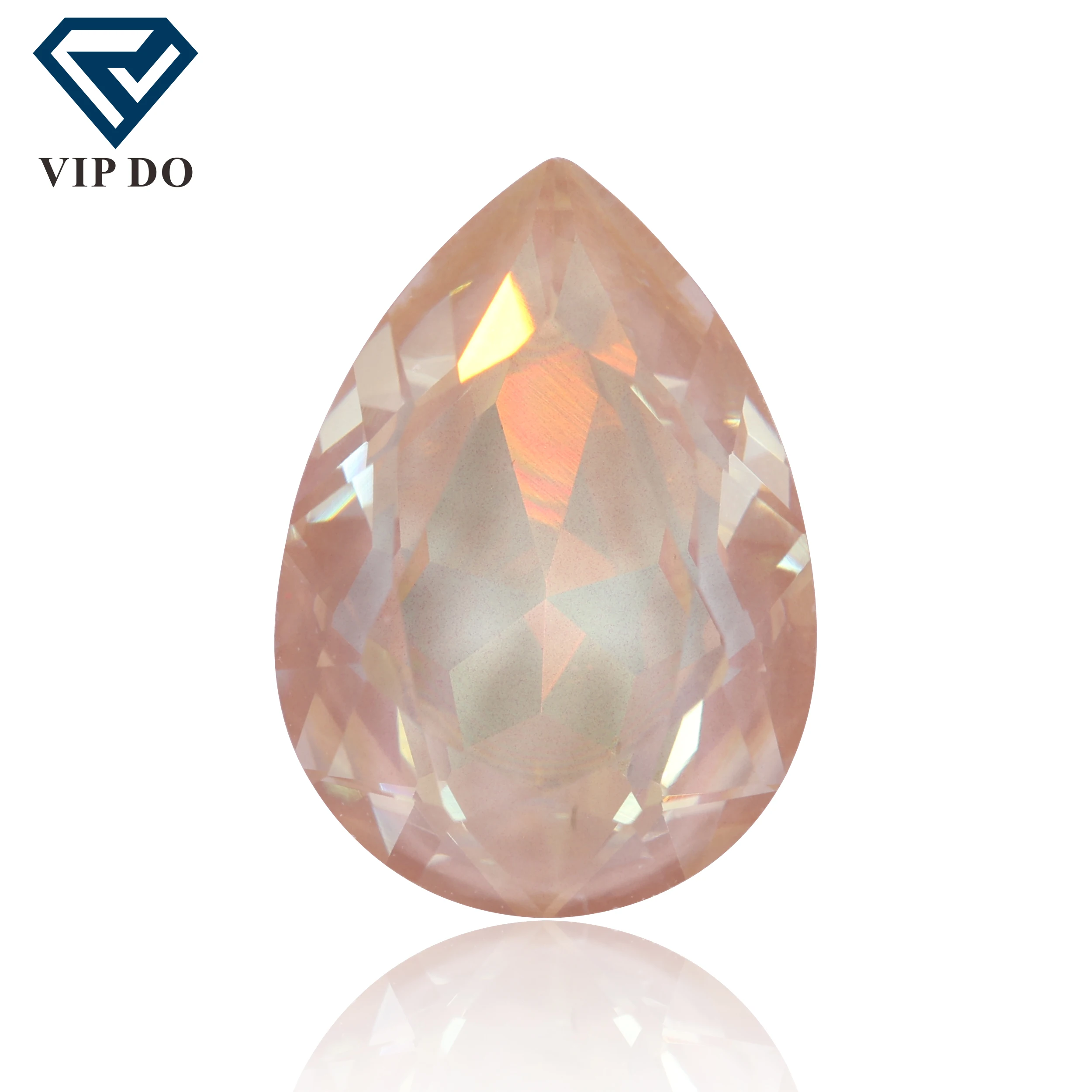 High quality pear cut K9 Glass Crystal Clothes Accessories DIY Shoe Bag Nail Pile Diamond Rhinestone Peach Fairy series