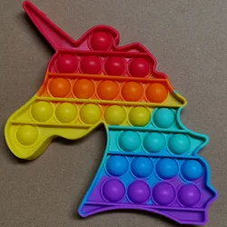 fun figit pack anti stress autism pad bubble square popping up push mini color heart unicorn toy popper fidget toy