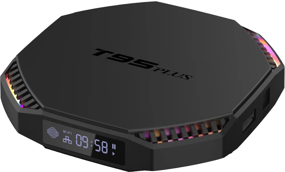 T95 Plus Rockchip RK3566 4GB 8GB Ram 64GB 128GB Rom Internet Digital TV Converter OTT 4K smart tv box android with Color LED