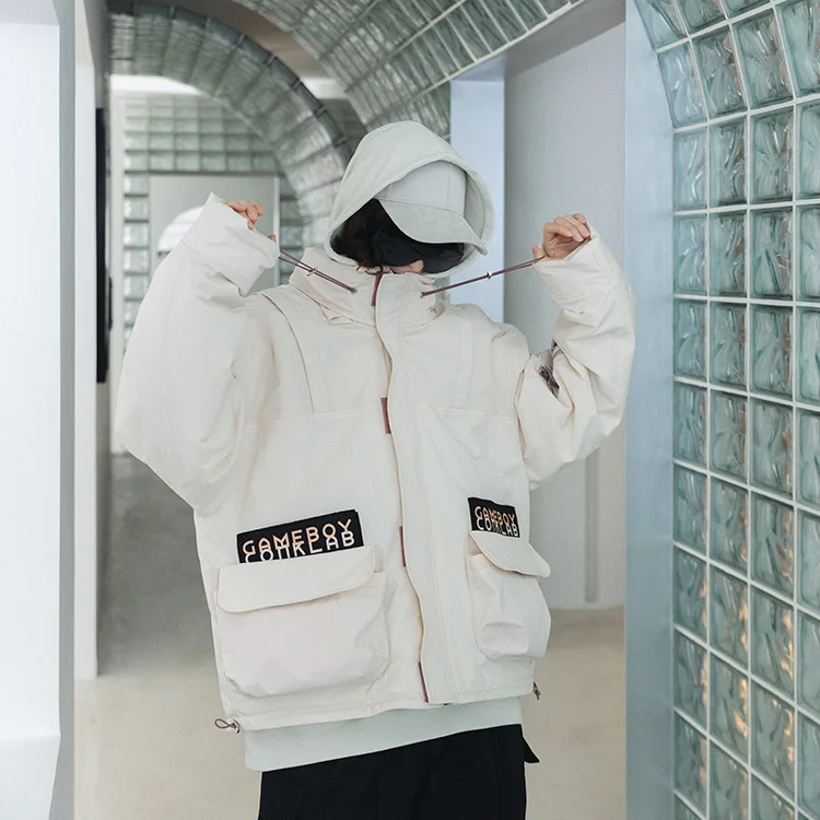 CONKLAB men fashionable wholesale polyester new style printing pattern letter jackets lamb woman winter hooded coats