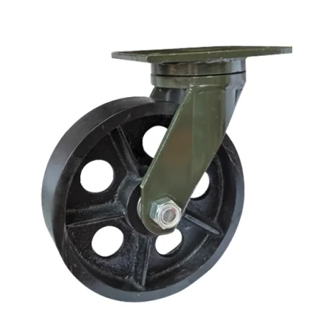 Steel Swivel Plate Metal Castor 6 Inch Factory Industrial Super Heavy Duty Cast Iron Casters Wheels