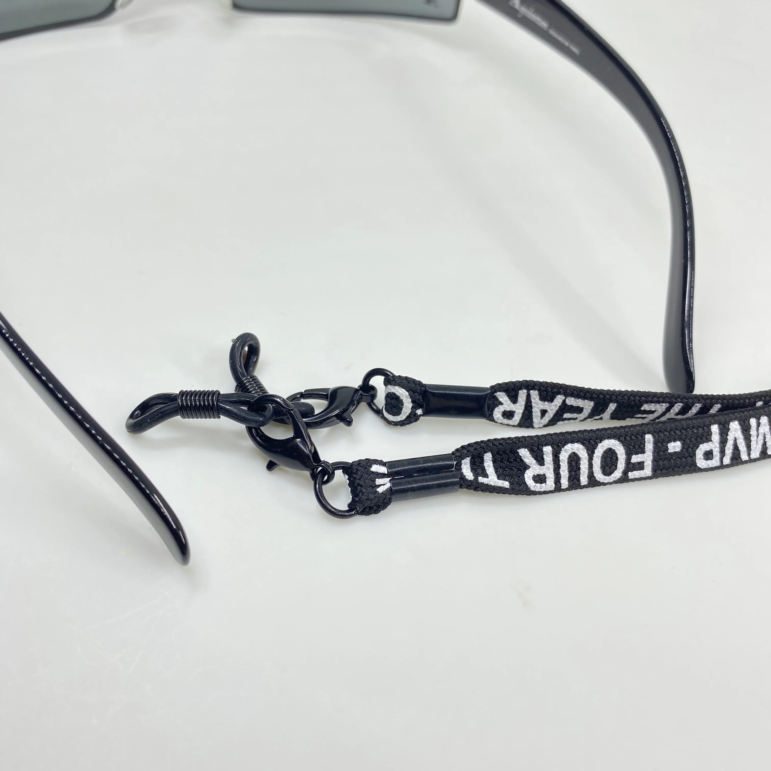 Fashion custom logo printing sunglasses mask cord lanyard neck strap with lobster clasp hook clip rubber loop