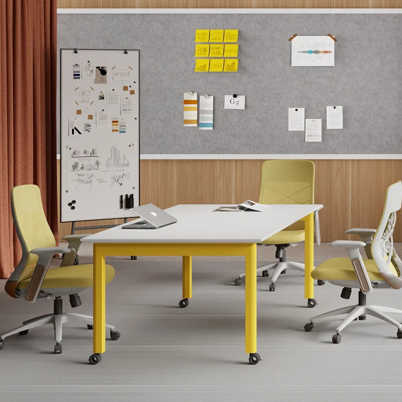 Meetco new design furniture open office area 4 people table computer partition cubicle office workstation desks