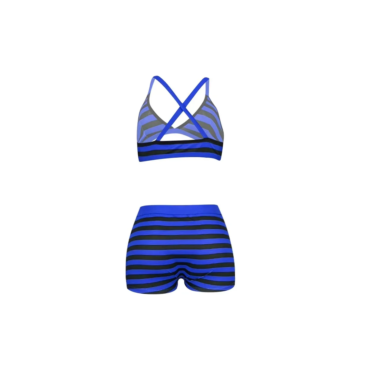 J&H 2022 new arrivals summer fashion army spaghetti strap strip crop top two piece and shorts suits women skinny gym fitness set
