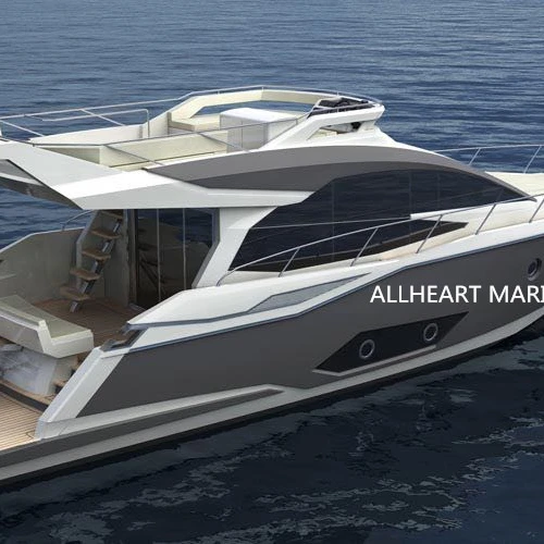 2023 ALLHEART hot-selling 14m luxury yacht  aluminum plate boat finsing boat with flybridge for entertainment customized to Sing