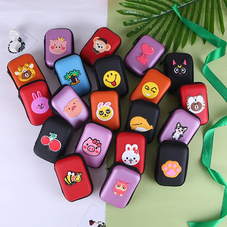 SW Wholesale Oem Custom Waterproof Headphone Earbud Carrying Storage Pouch Eva Earphone Charging Case With Zipper  Custom Logo